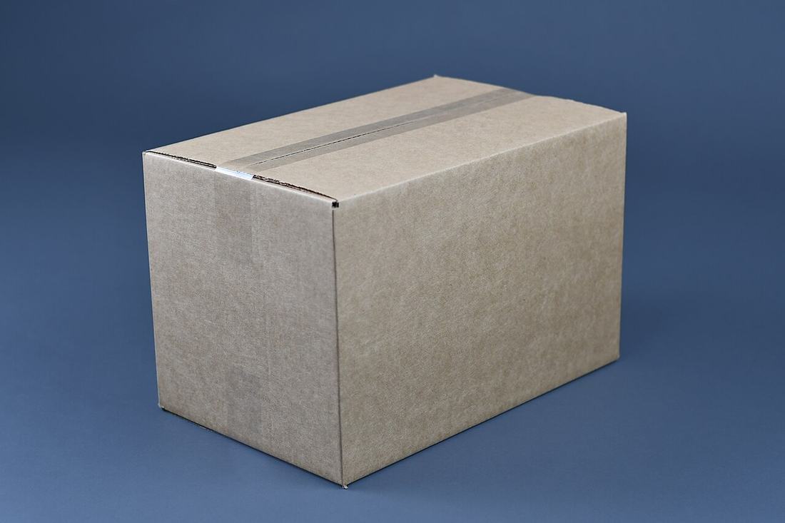 A small cardboard moving box